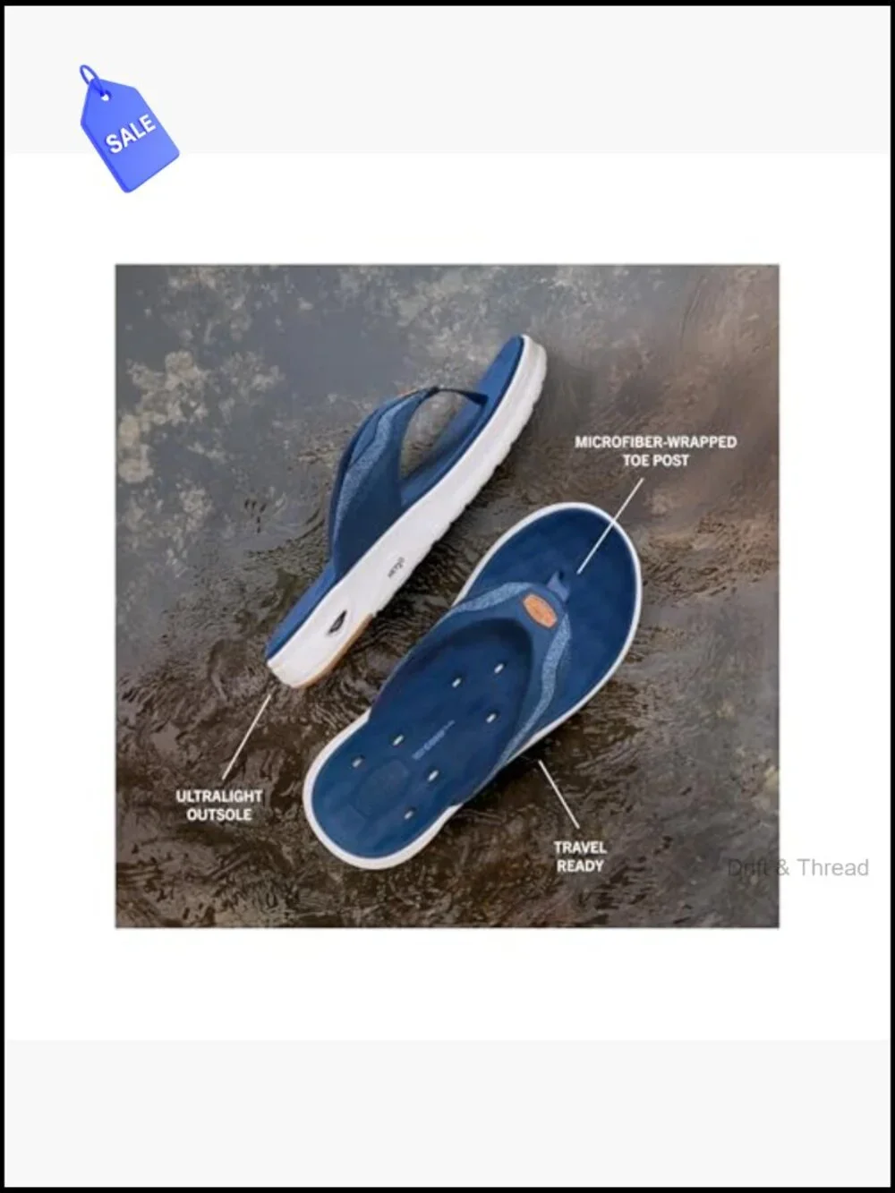 Men's Hey2O Mesh Flip Flop Sandal - Breathable Quick Dry Water Friendly